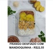 FRANGO DESFIADO COM MANDIOQUINHA